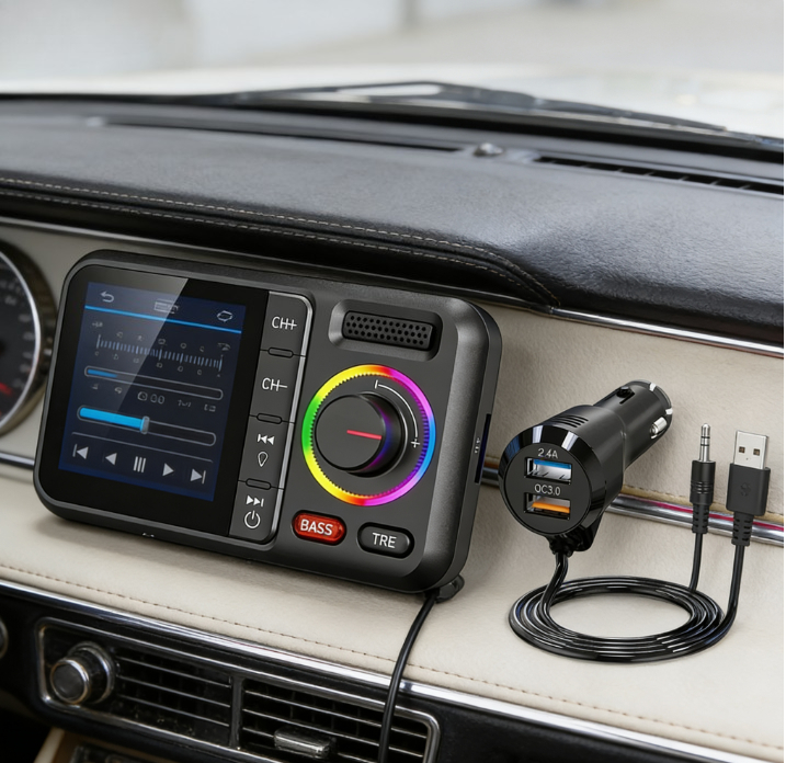 Fm Transmitter - جهاز إرسال FM لاسلكي مع شاشة