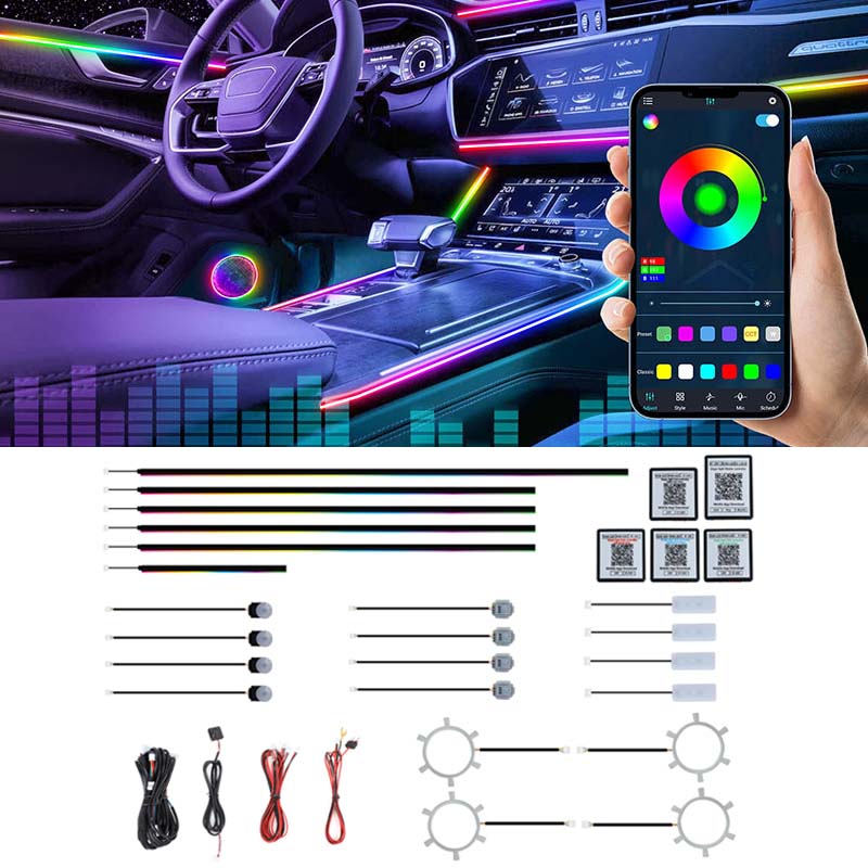Led Interior Ambient Light - مجموعة إضاءة داخلية للسيارة بتقنية RGB