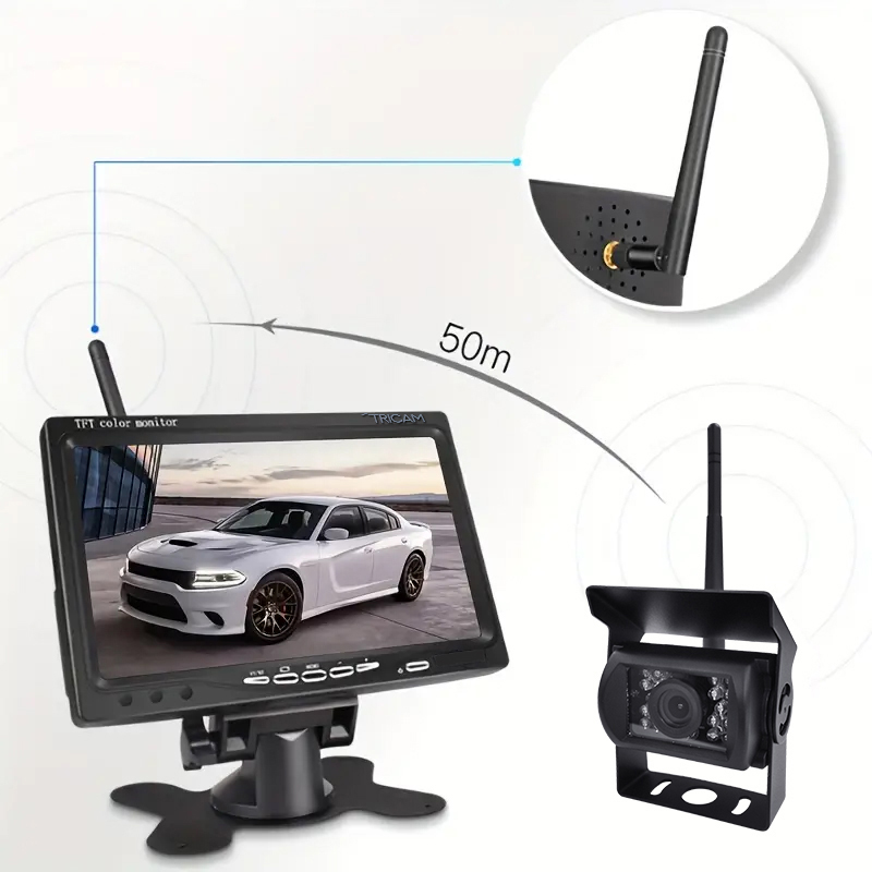 Rear Camera For Car - كاميرا لاسلكية للرؤية الخلفية للسيارات والشاحنات