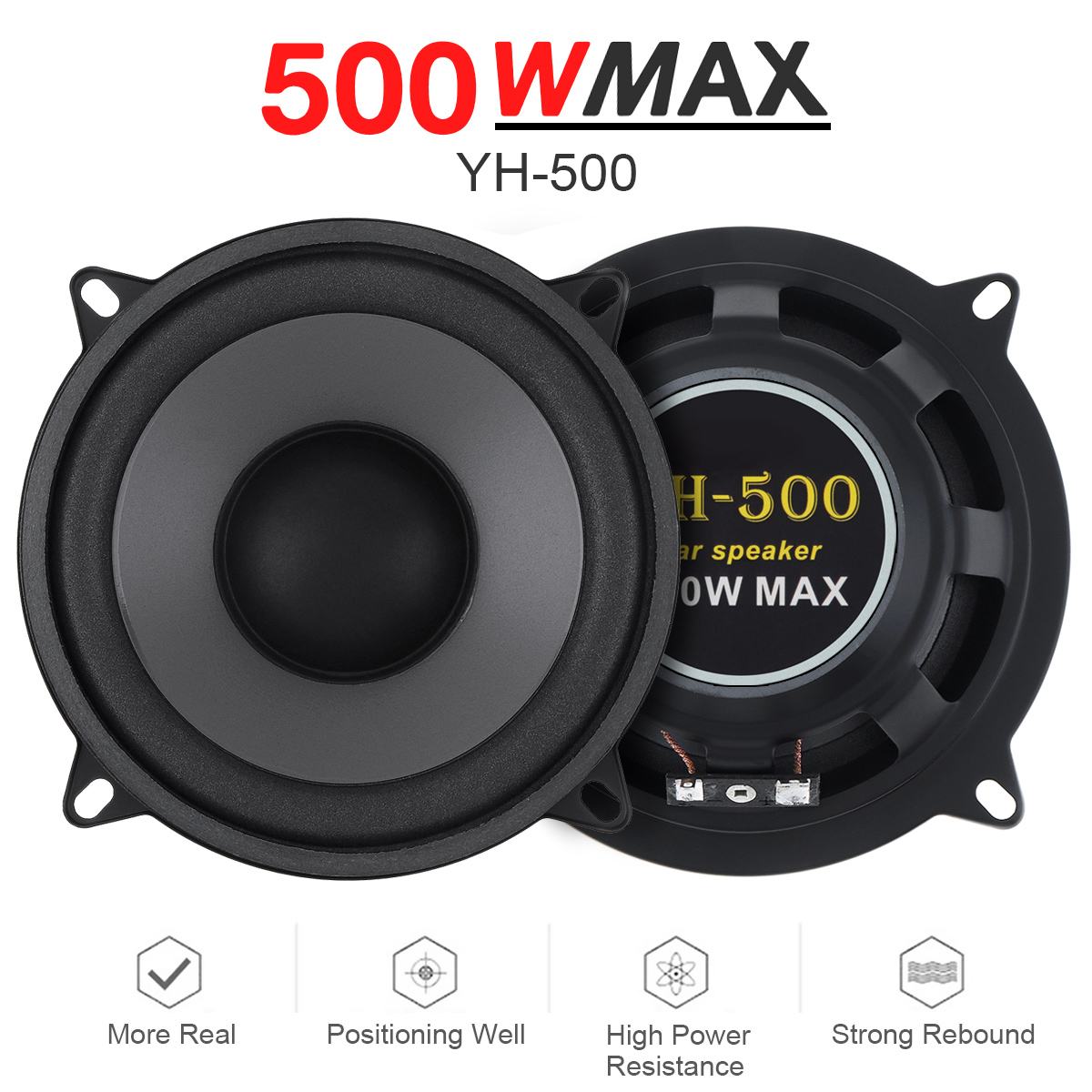 5 بوصة 400 واط / 500 واط 2-Way - مراجعة Car Accessories Sound System وسعره