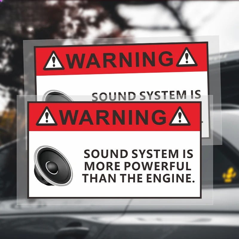 ملصق تحذيري مضحك لنظام الصوت J - مراجعة Car Accessories Sound System وسعره