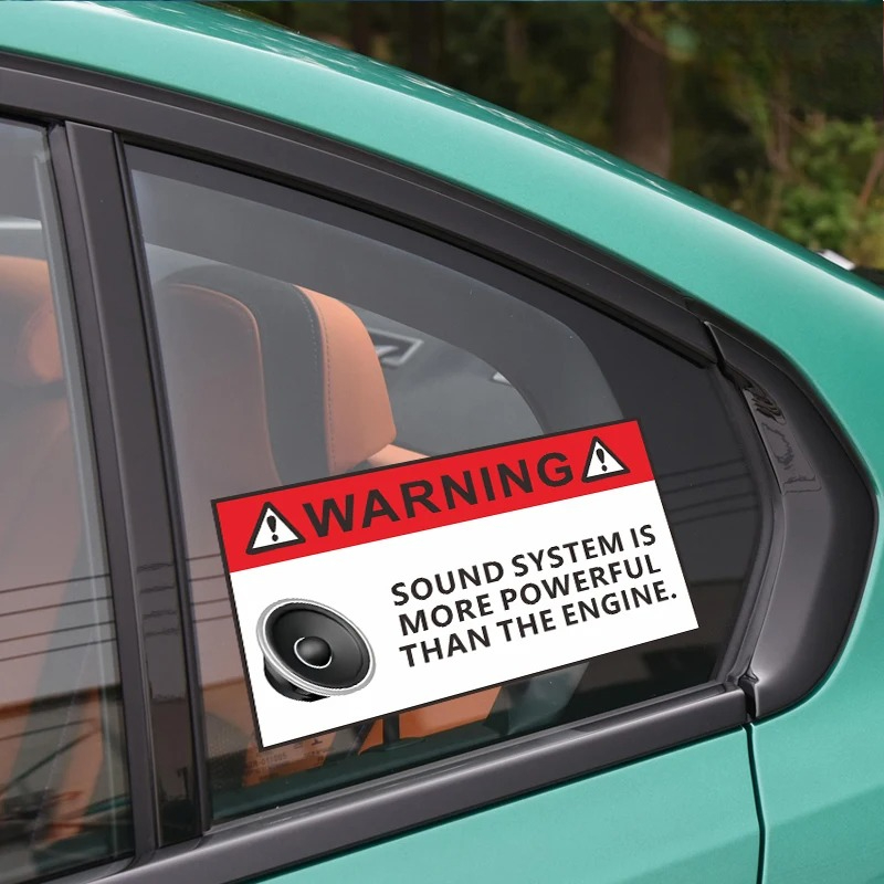 ملصق تحذيري مضحك لنظام الصوت J - مراجعة Car Accessories Sound System وسعره