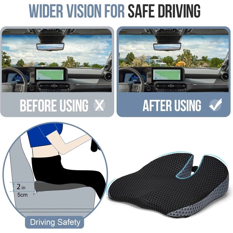 وسادة مقعد السيارة من الفوم ال - مراجعة Car Seat Cushion Memory Foam وسعره