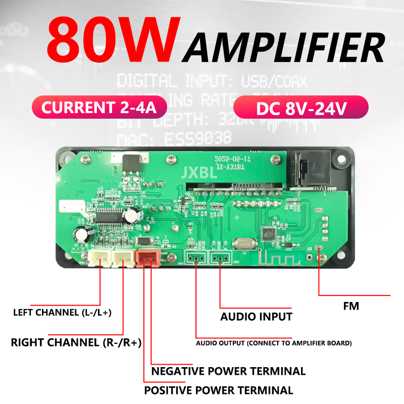 لوحة فك تشفير MP3 بقوة 80 واط  - مراجعة Fm Transmitter وسعره