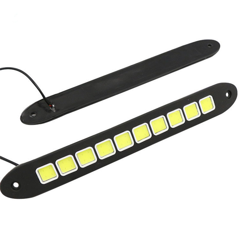 1/2 قطعة DRL COB سيارة LED الن - مراجعة Car Accessories For Road Trip وسعره