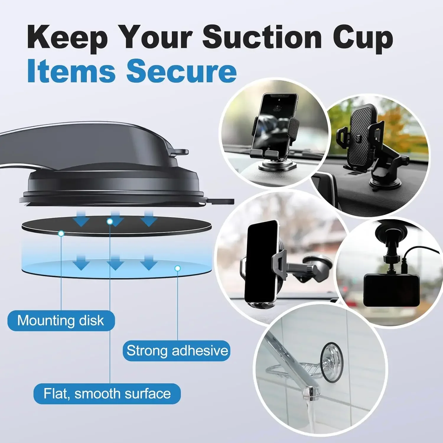 مجموعة وسادات لاصقة عالمية للو - مراجعة Car Accessories Phone Holder وسعره