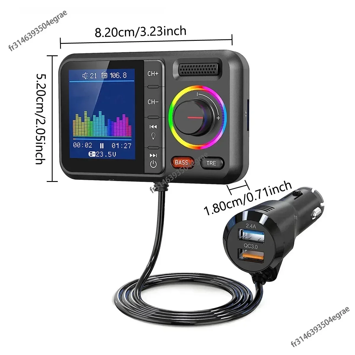 جهاز إرسال FM لاسلكي مع شاشة م - مراجعة Fm Transmitter وسعره