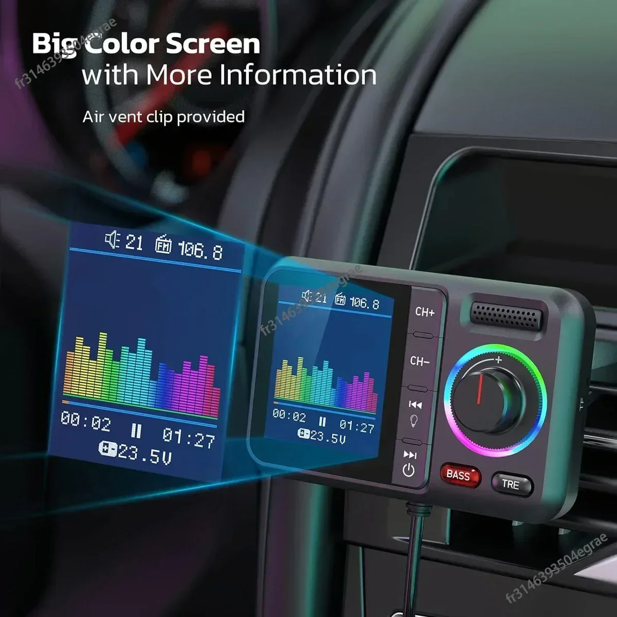 جهاز إرسال FM لاسلكي مع شاشة م - مراجعة Fm Transmitter وسعره